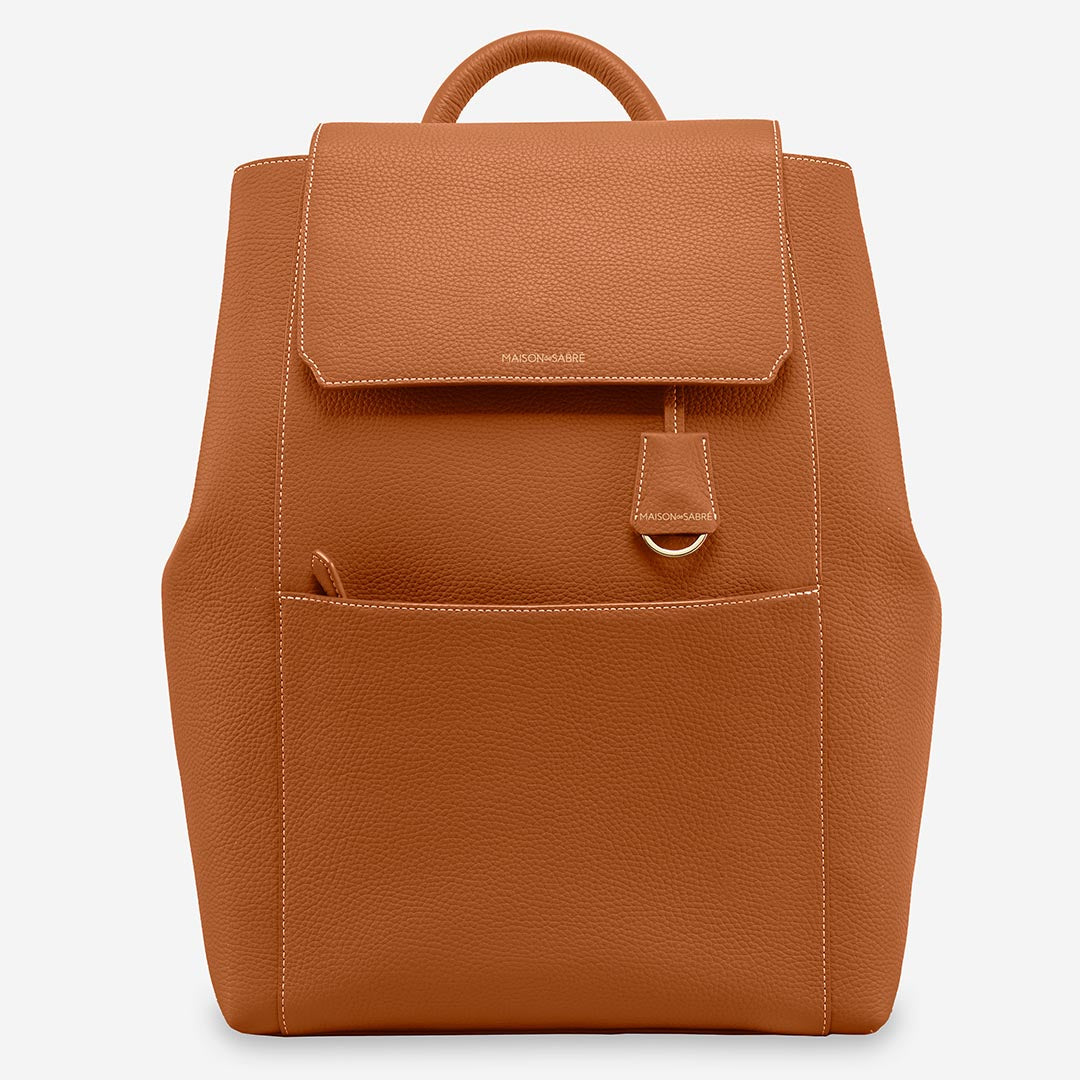 The Large Soft Backpack - Pecan Brown – MAISON de SABRÉ