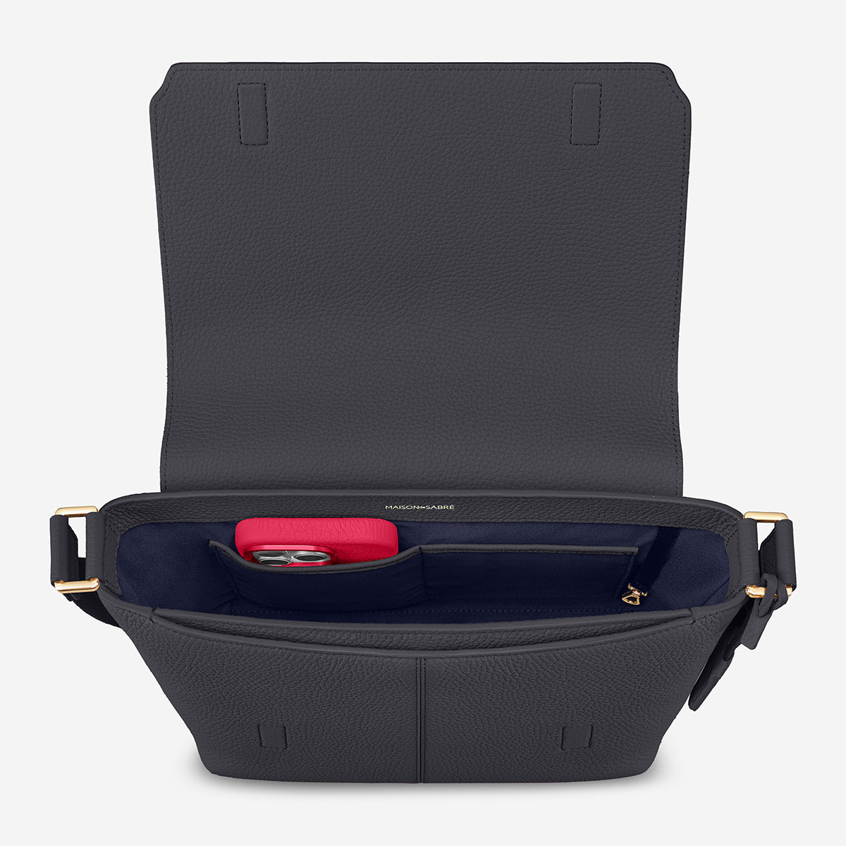 The Medium Flaire Messenger Bag - Graphite Grey