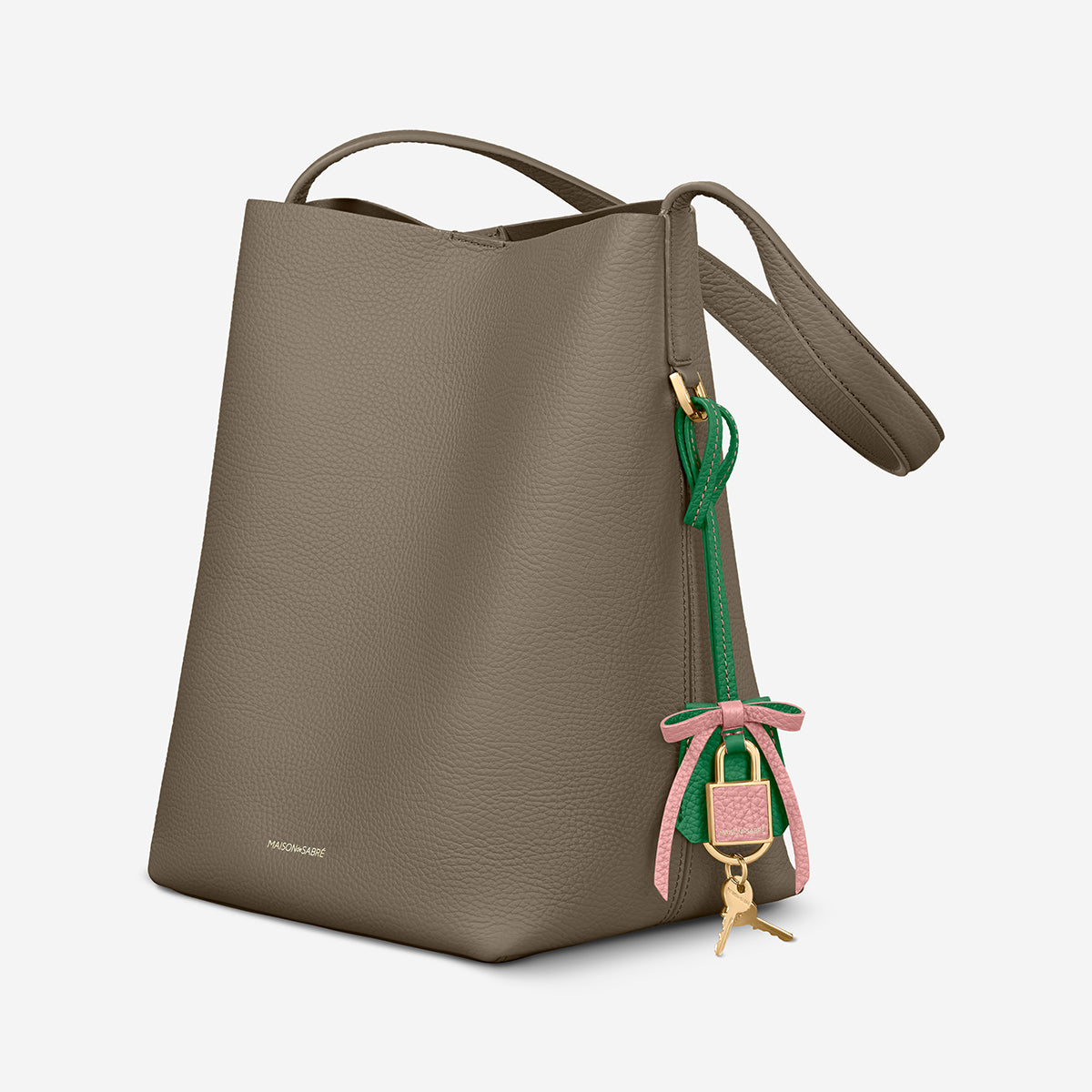 The Bow Padlock Charm - Emerald Lily