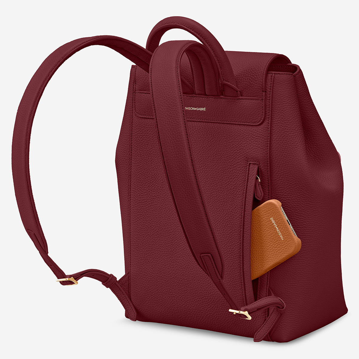 The Medium Soft Backpack - Plum Red