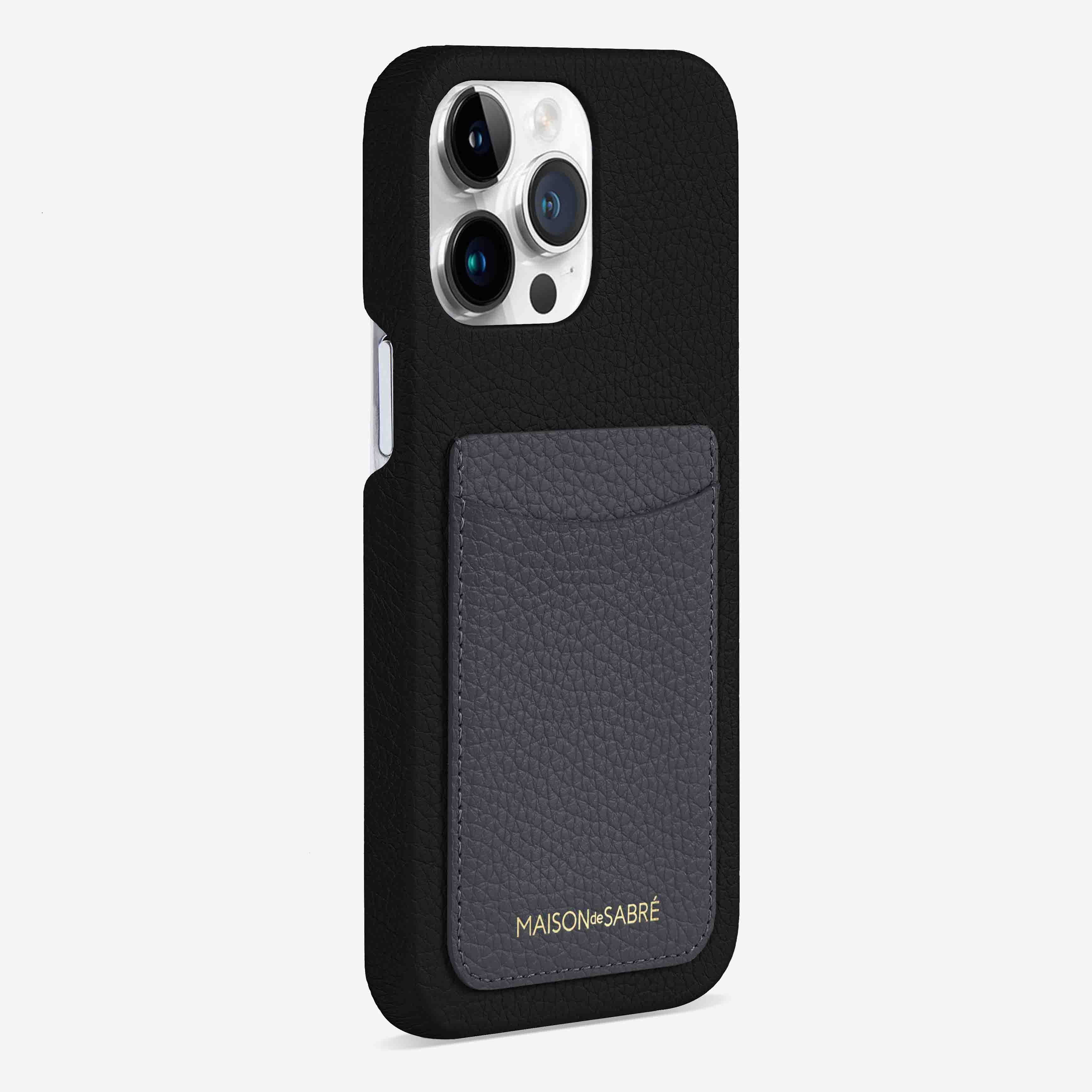 The Card Phone Case iPhone 15 Pro Max - Graphite Caviar – MAISON