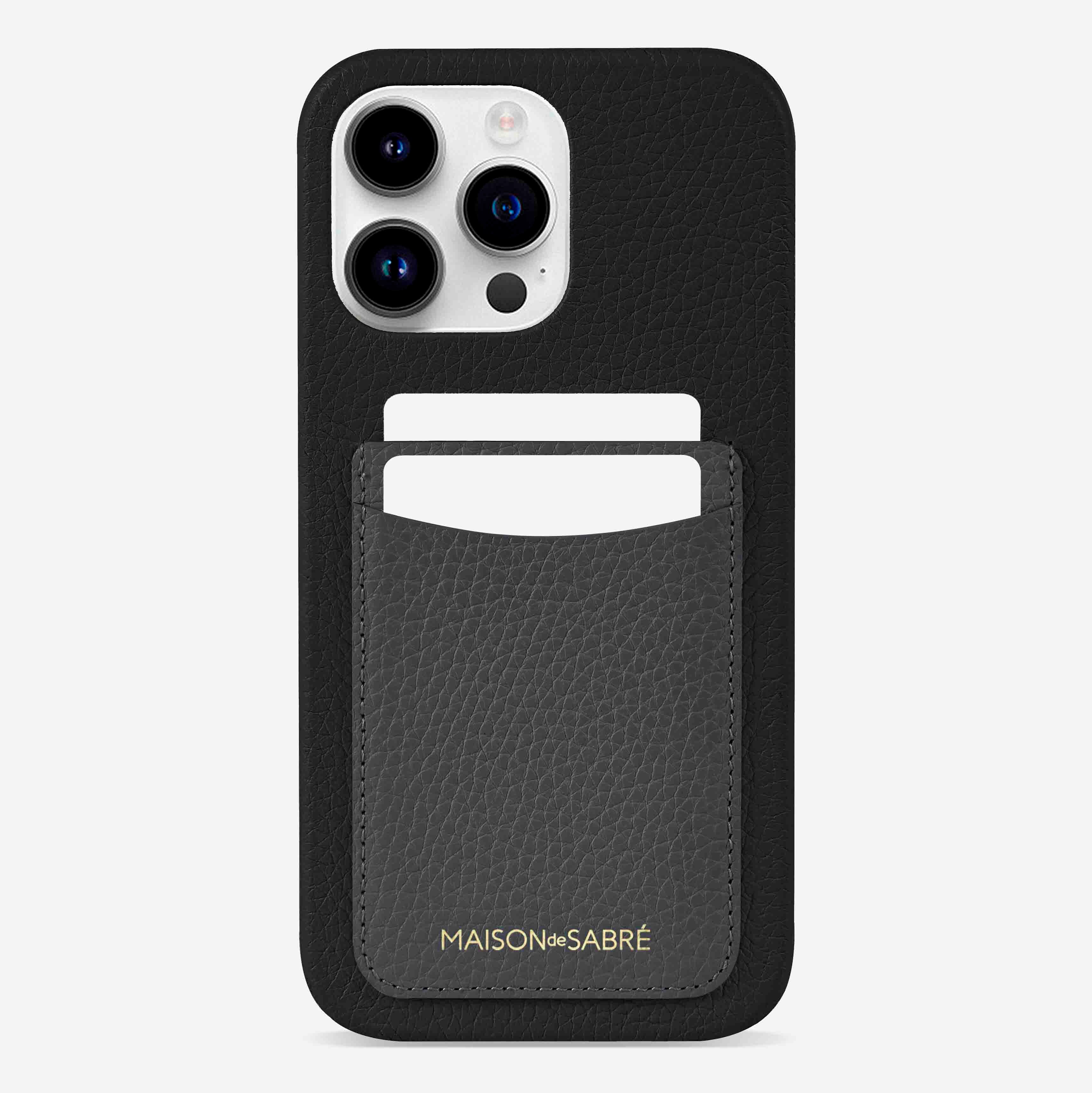 MAISON de SABRÉ スマホケース 黒 iPhone15Pro 対応 The Card Phone Case iPhone 15 Pro Max - Graphite Caviar – MAISON
