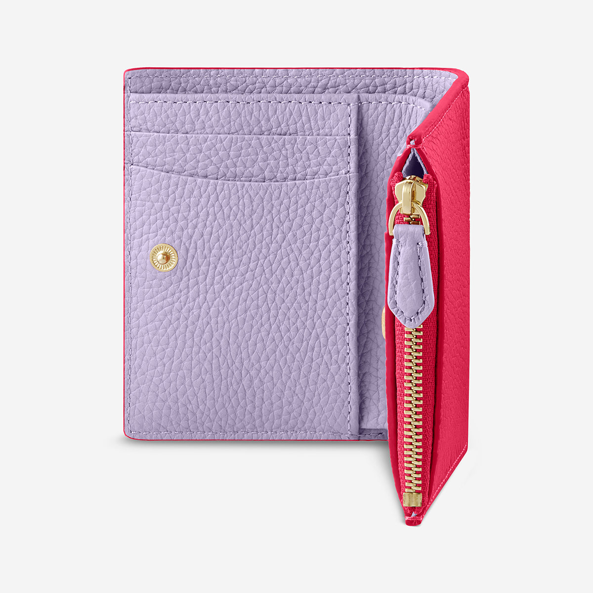 Bifold Wallet in Fuchsia Lavender | MAISON de SABRÉ