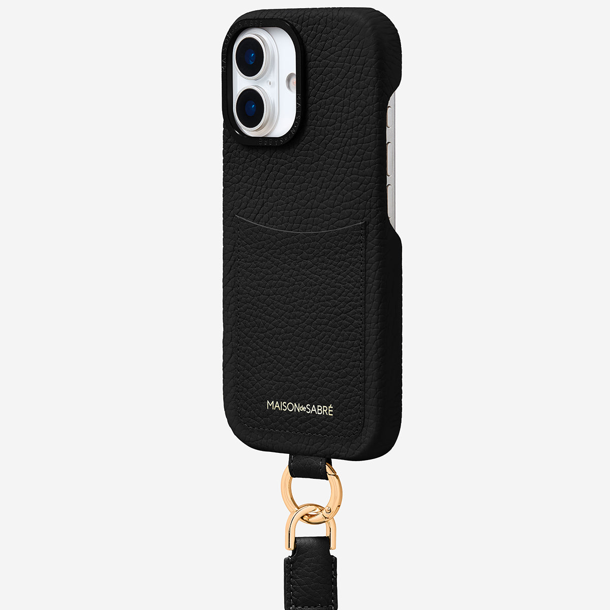 Sling Phone Case iPhone 17 in Black Caviar | MAISON de SABRÉ