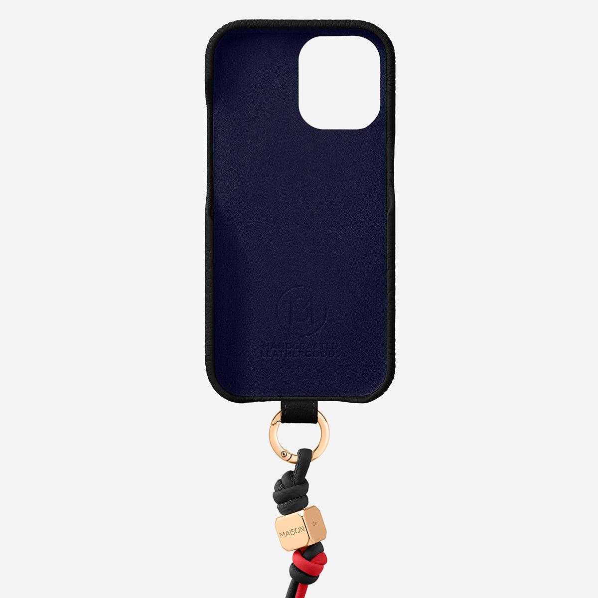 The Wristlet Phone Case iPhone 17 - Black Caviar – MAISON de SABRÉ