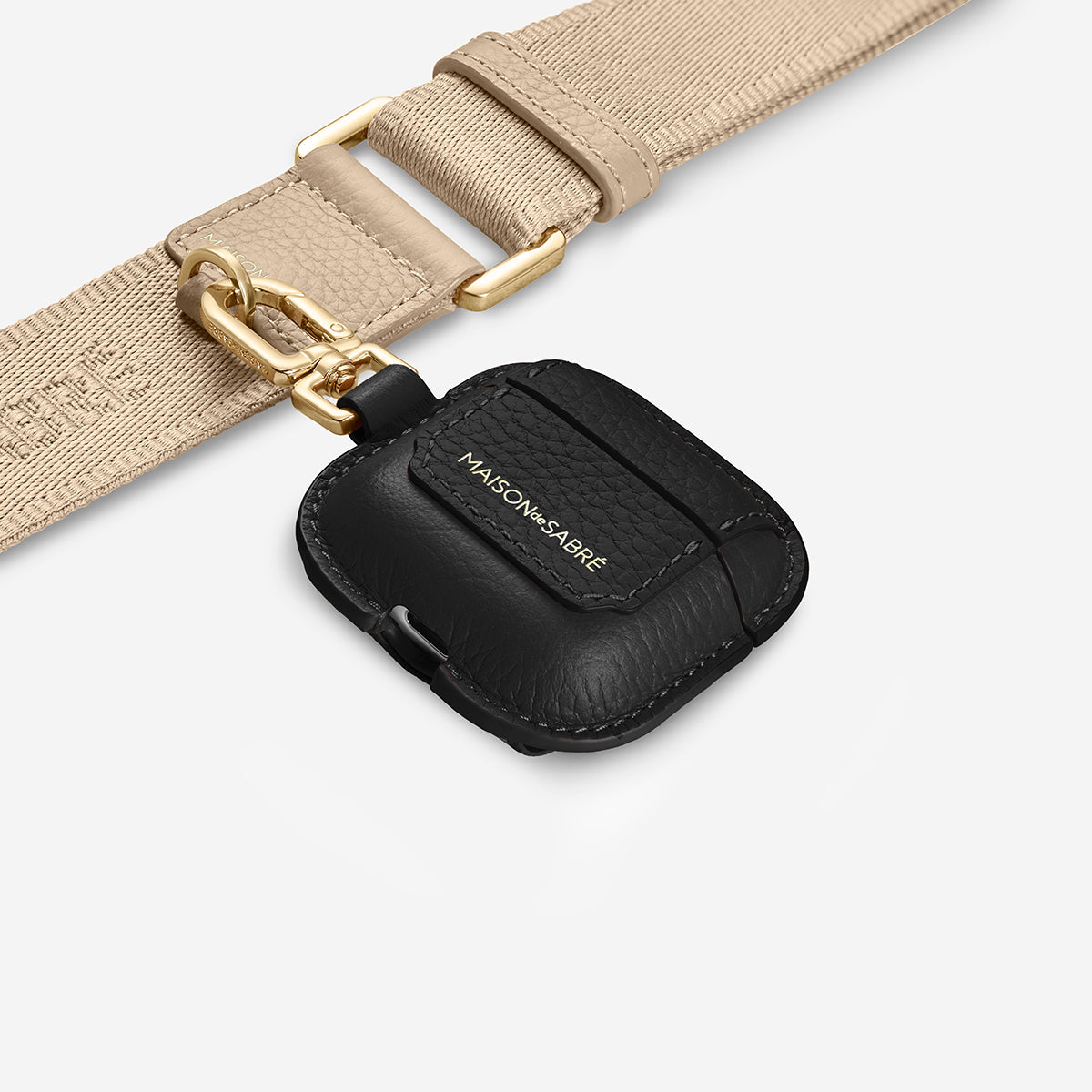 AirPods 4 Case Charm in Black Caviar | MAISON de SABRÉ