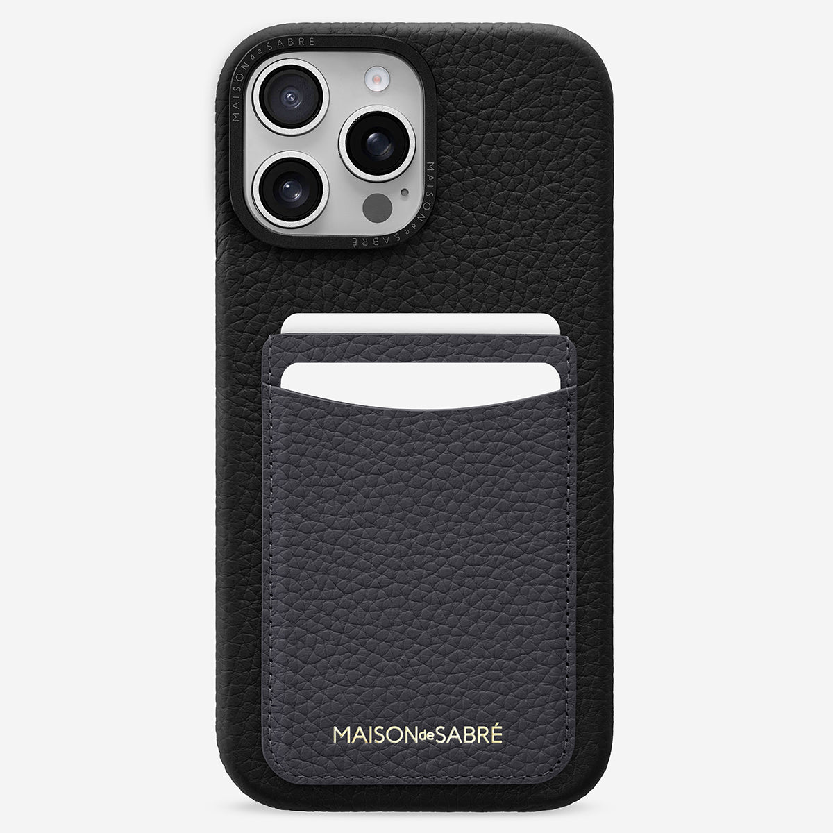 The Card Phone Case iPhone 16 Pro - Graphite Caviar