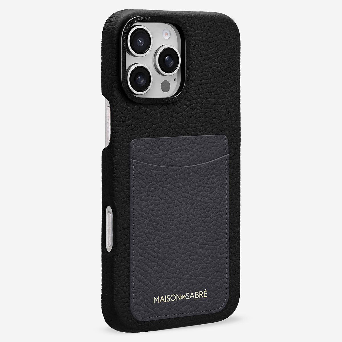 The Card Phone Case iPhone 16 Pro - Graphite Caviar