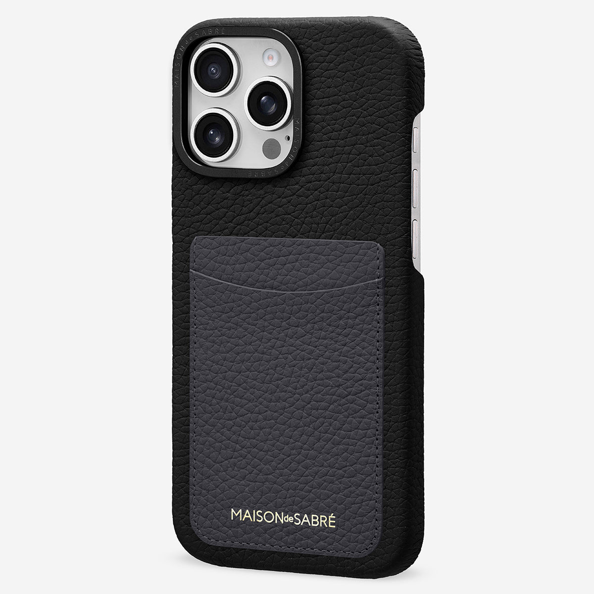 The Card Phone Case iPhone 16 Pro - Graphite Caviar