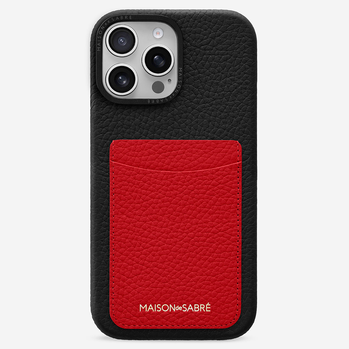 The Card Phone Case iPhone 16 Pro - Rouge Noir