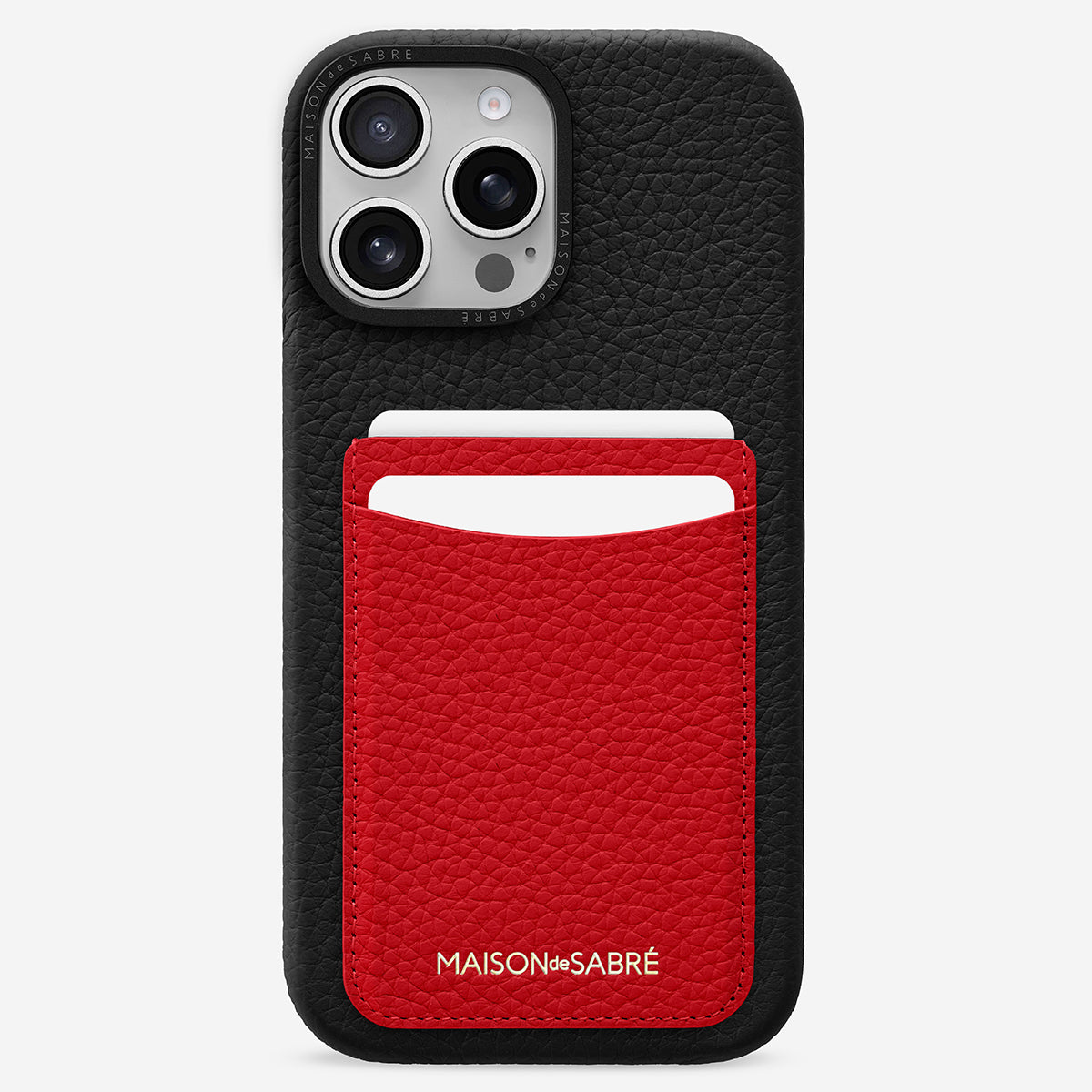 The Card Phone Case iPhone 16 Pro - Rouge Noir