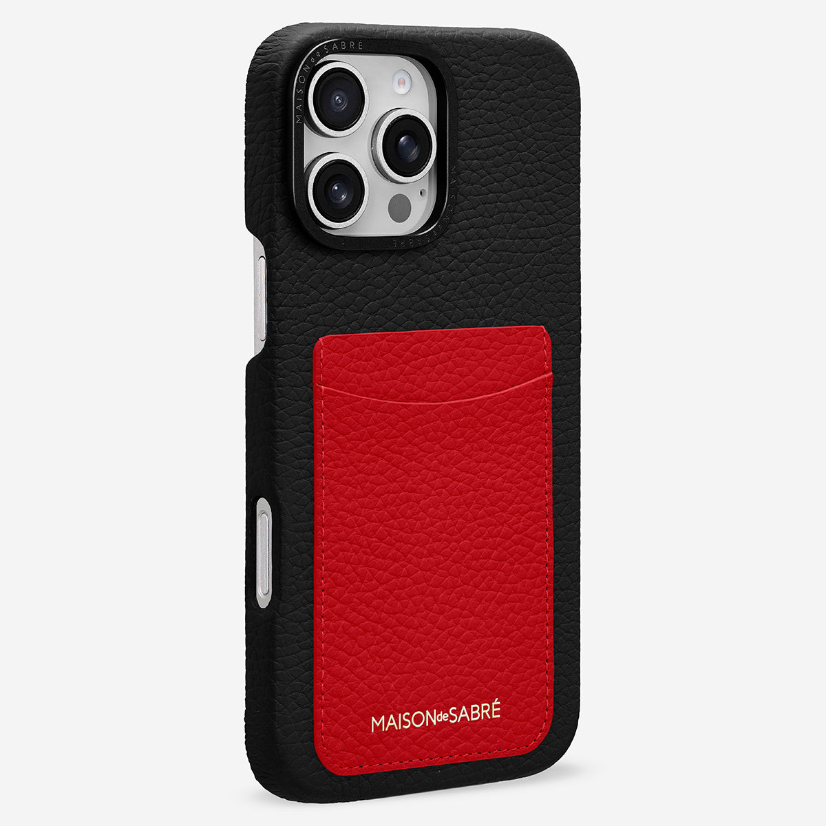 The Card Phone Case iPhone 16 Pro Max - Rouge Noir