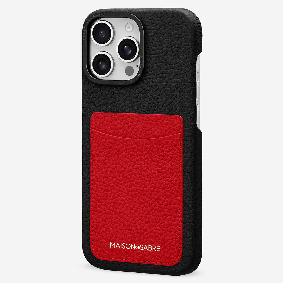 The Card Phone Case iPhone 16 Pro - Rouge Noir