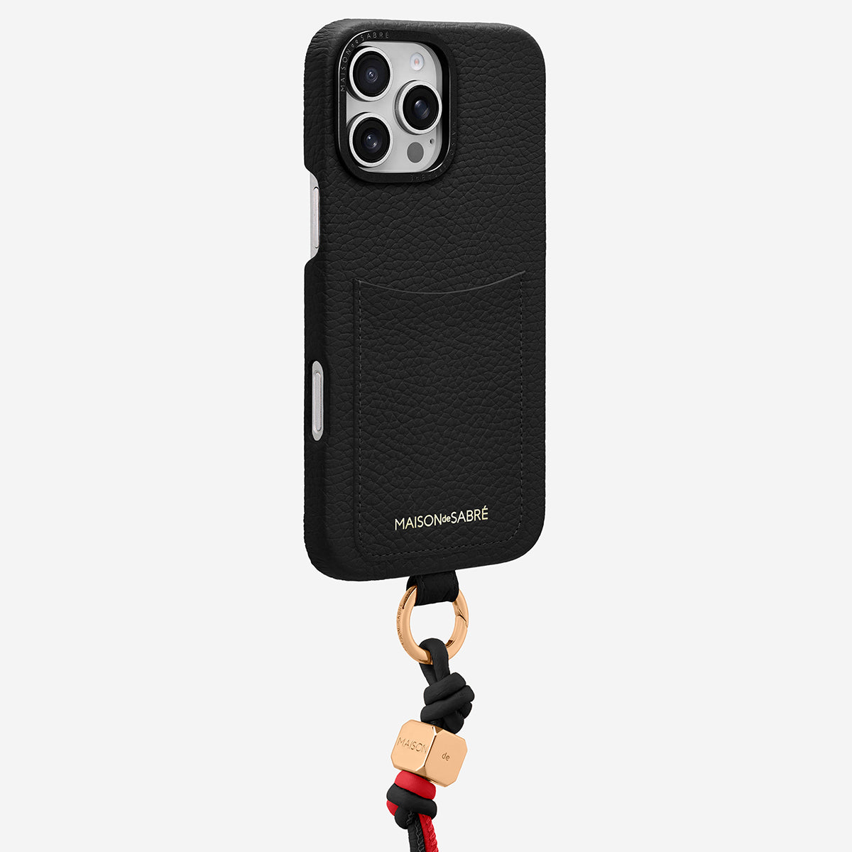 The Wristlet Phone Case iPhone 16 Pro - Black Caviar