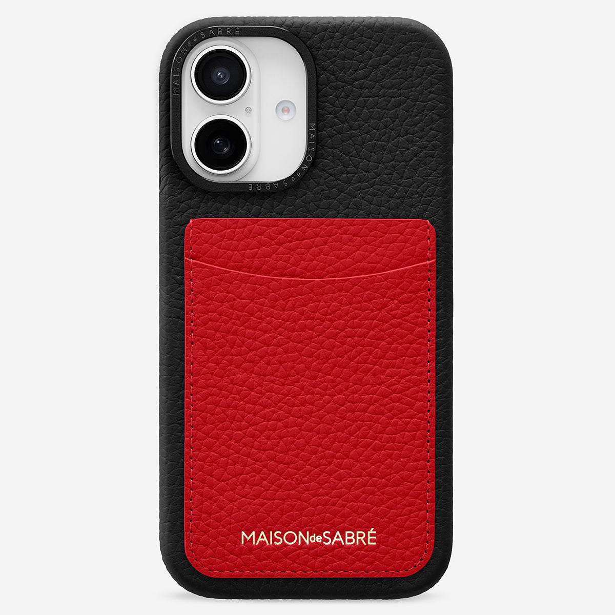 The Card Phone Case iPhone 16 - Rouge Noir