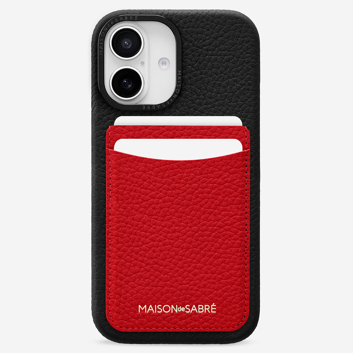 The Card Phone Case iPhone 16 - Rouge Noir