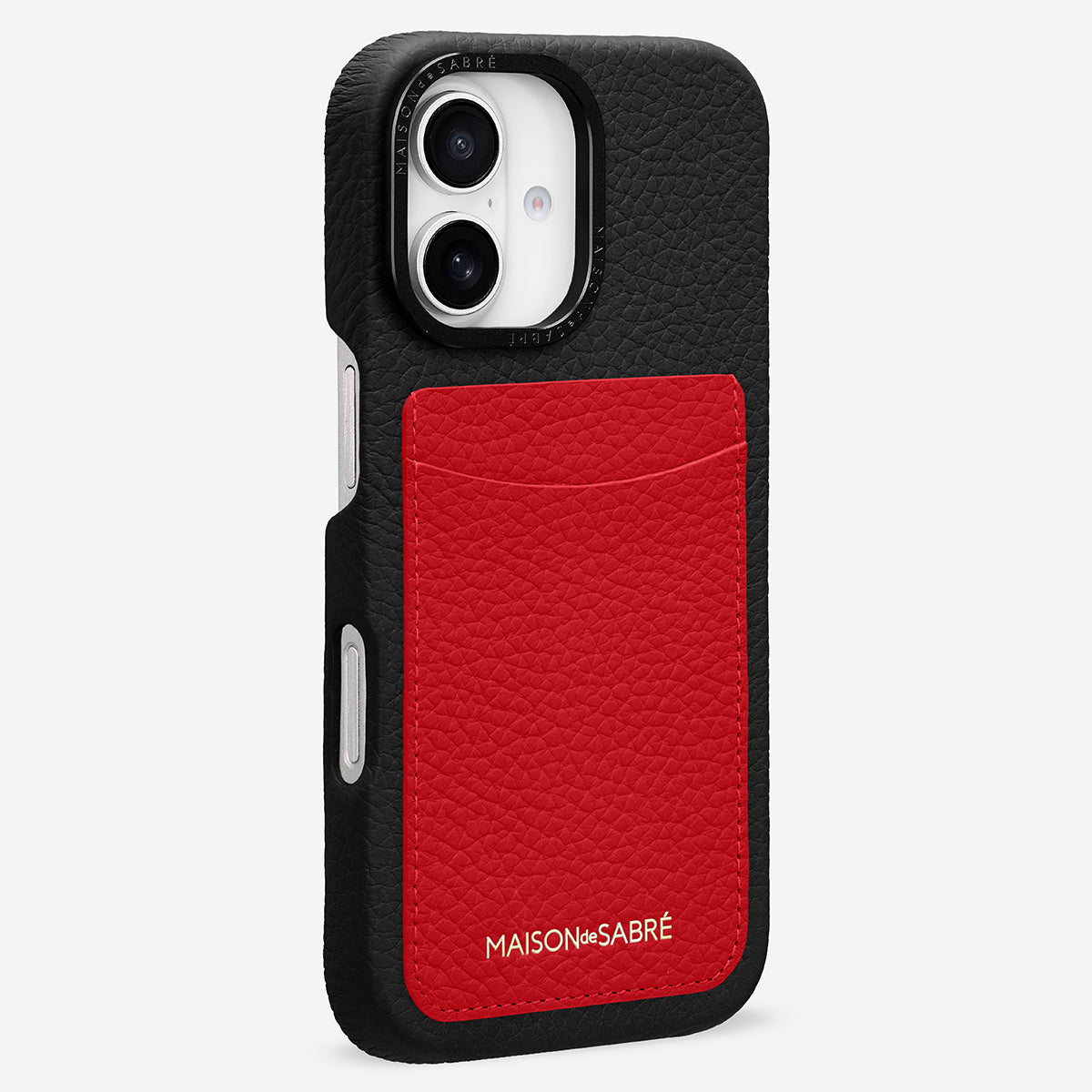 The Card Phone Case iPhone 16 - Rouge Noir