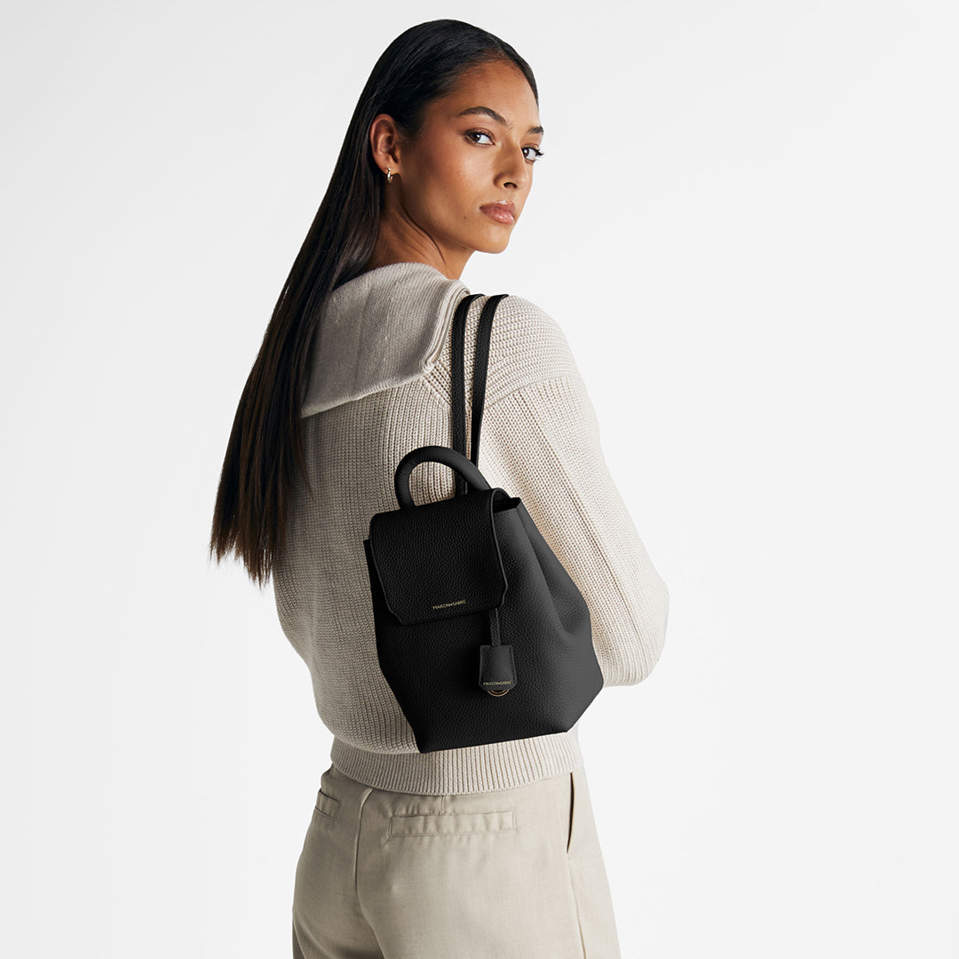 The Mini Soft Backpack - Black Caviar