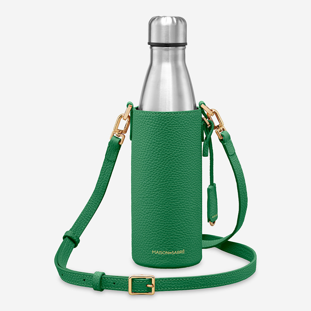 The Crossbody Water Bottle - Emerald Green