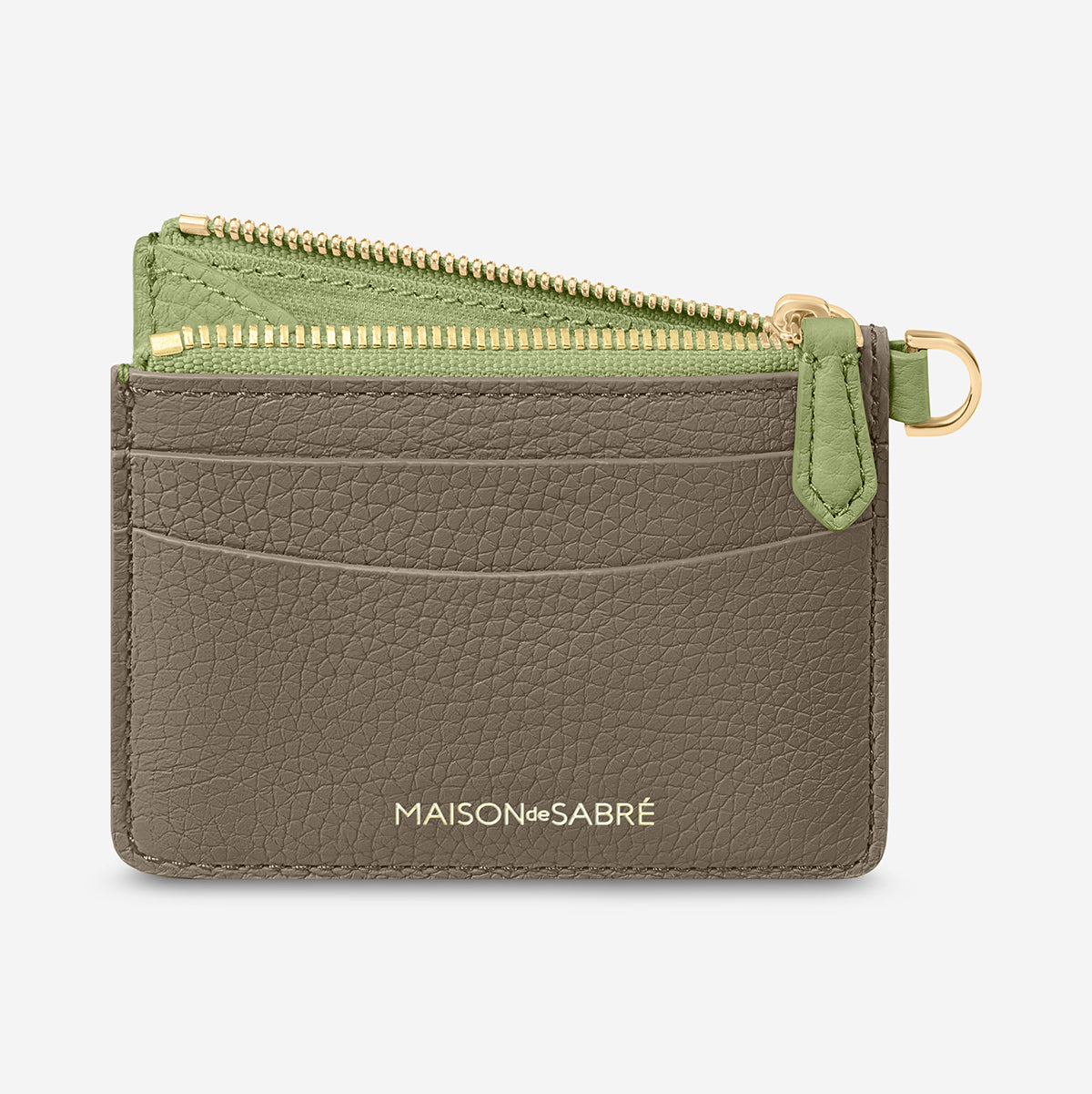 The Zipped Card Pouch - Cashmere Matcha