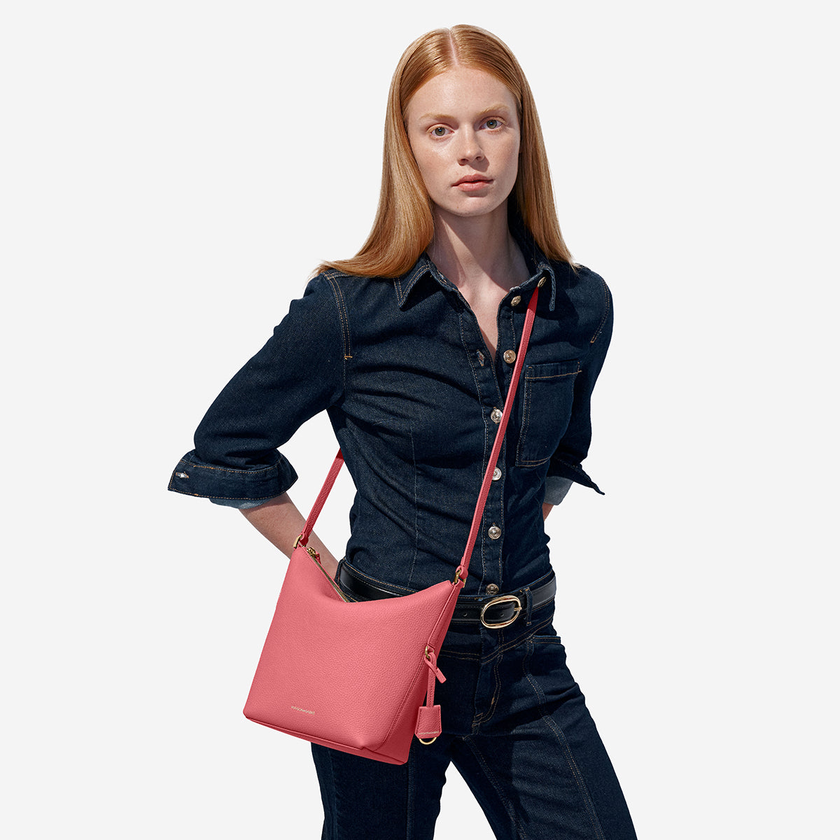 The Zipped Bucket Bag - Candy Pink – MAISON de SABRÉ The Zipped Bucket Bag - Candy Pink – MAISON de SABRÉ