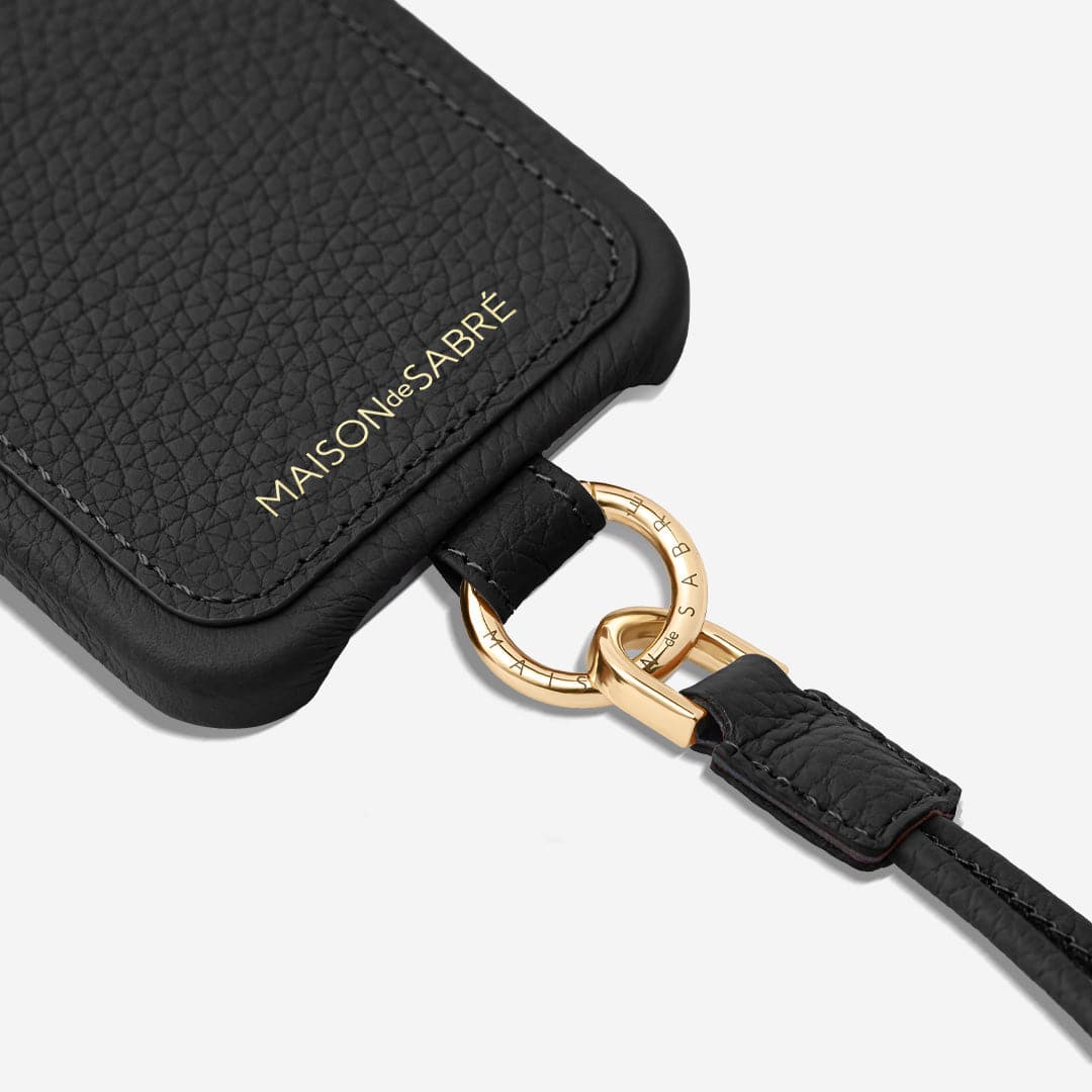 Sling Phone Case iPhone 14 Pro Max in Black Caviar – MAISON de SABRÉ
