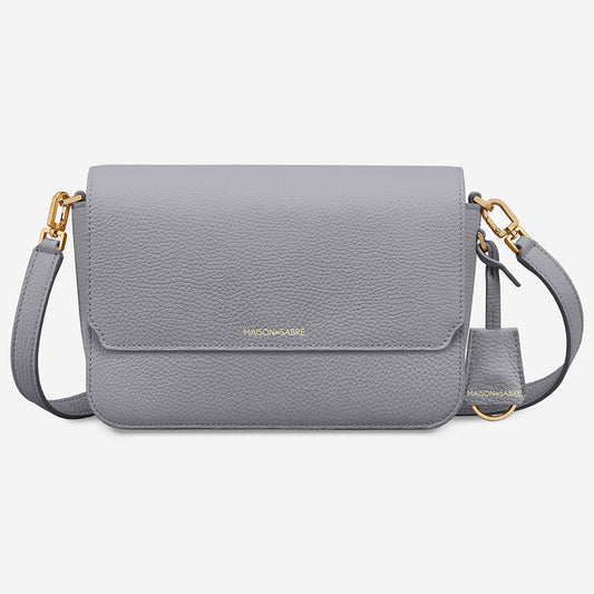 The Medium Flap Bag - Dove Grey