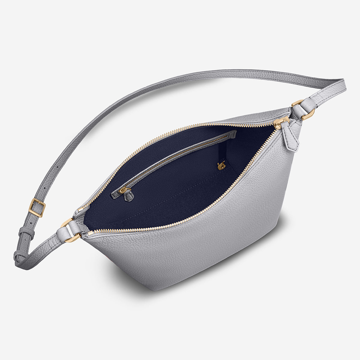 The Zipped Bucket Bag - Dove Grey