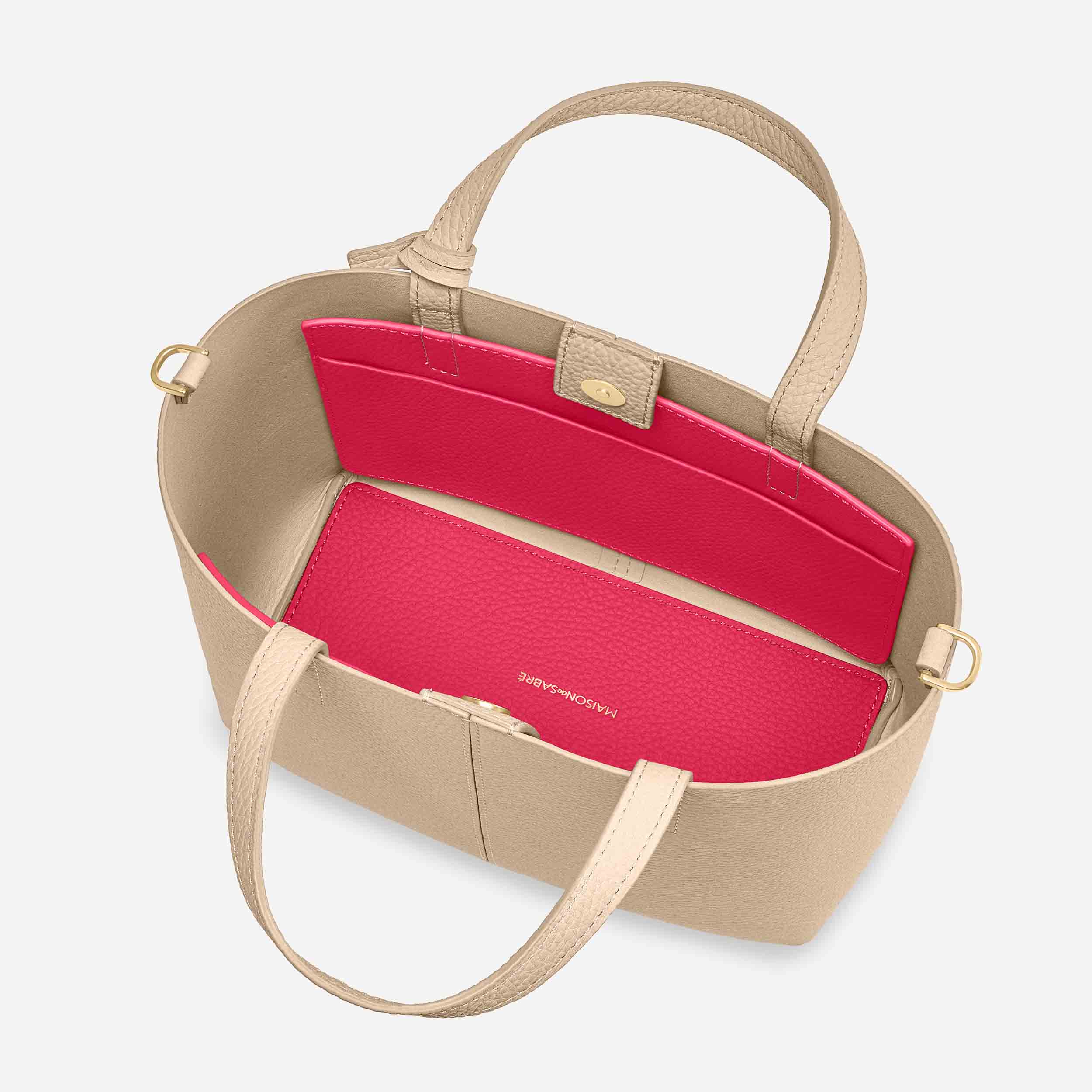 Small Soft Tote in Saharan Fuchsia | MAISON de SABRÉ