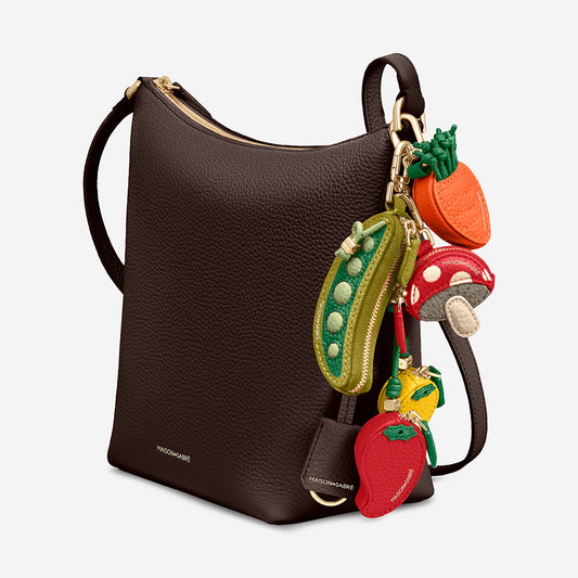 The Zipped Bucket Bag - Espresso Brown