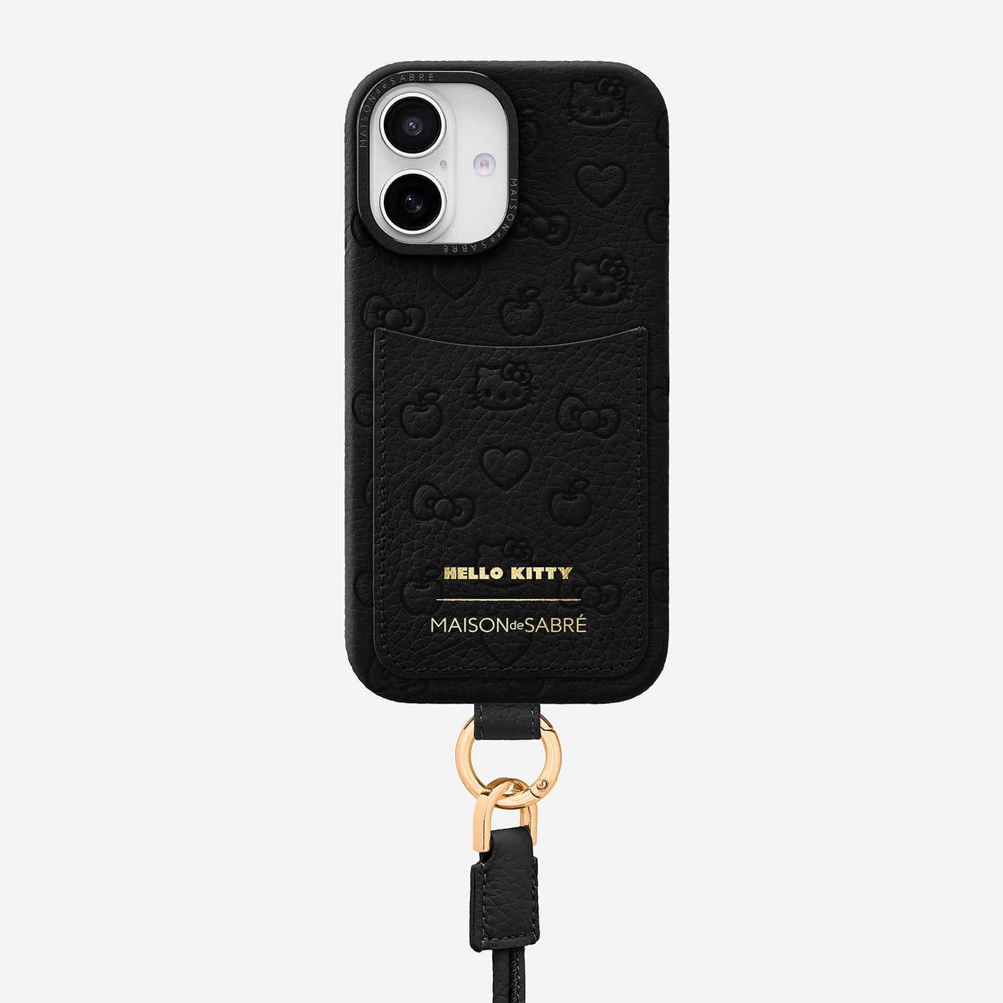 The Sling Phone Case iPhone 16 - Black Caviar (Hello Kitty)