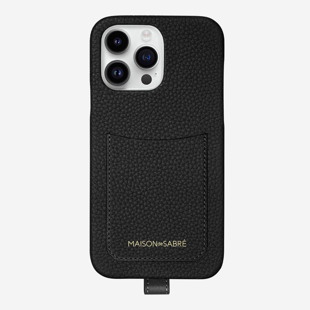 Sling Phone Case iPhone 14 Pro Max in Black Caviar – MAISON de SABRÉ