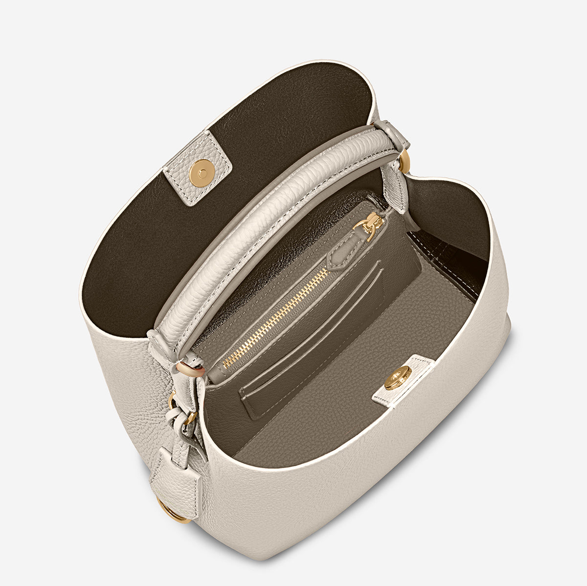 The Mini Bucket Bag - Foam Cashmere