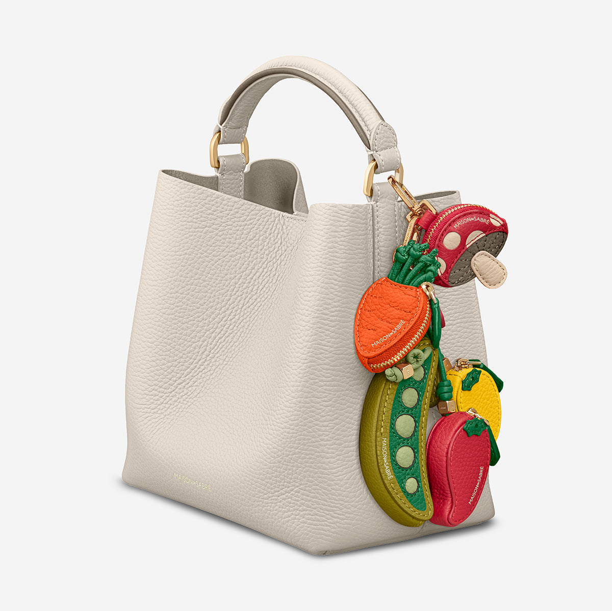 The Mini Bucket Bag - Foam Cashmere