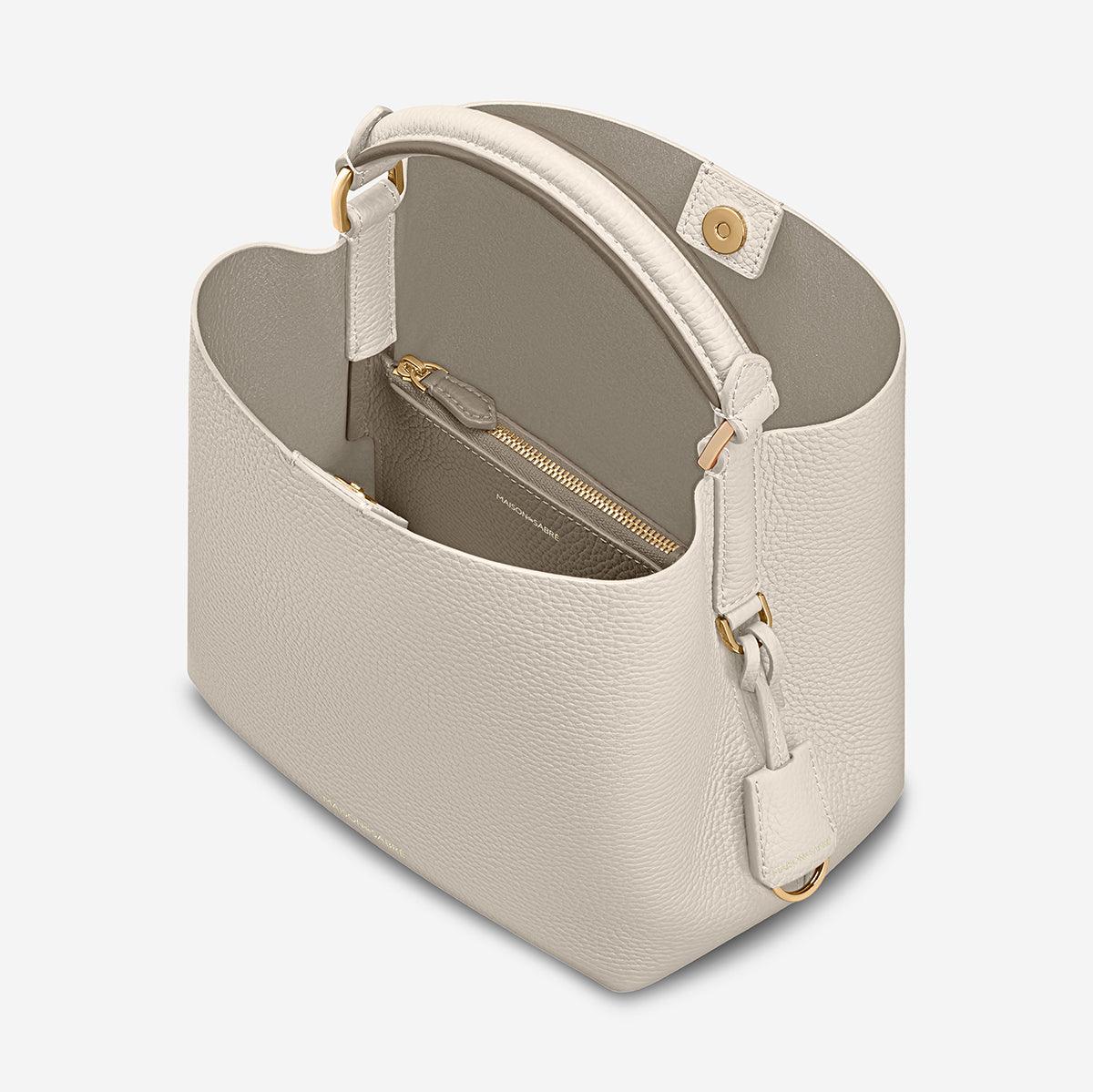 The Mini Bucket Bag - Foam Cashmere
