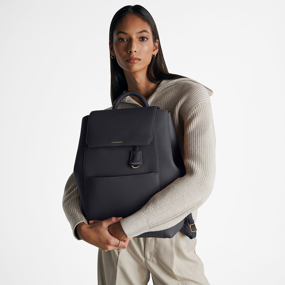 The Large Soft Backpack Graphite Grey MAISON de SABRE