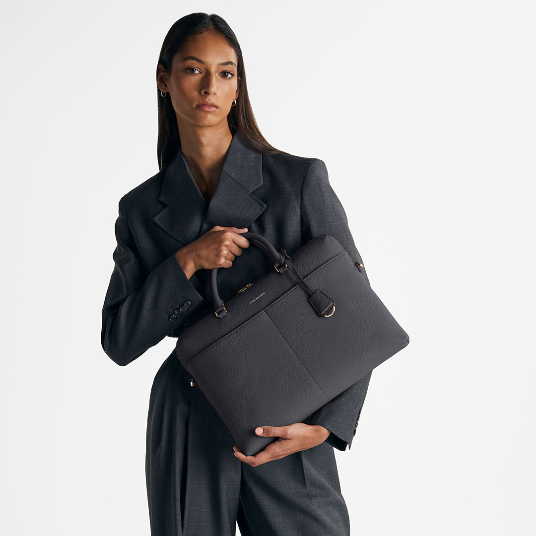 Laptop Bag in Graphite Grey | MAISON de SABRÉ