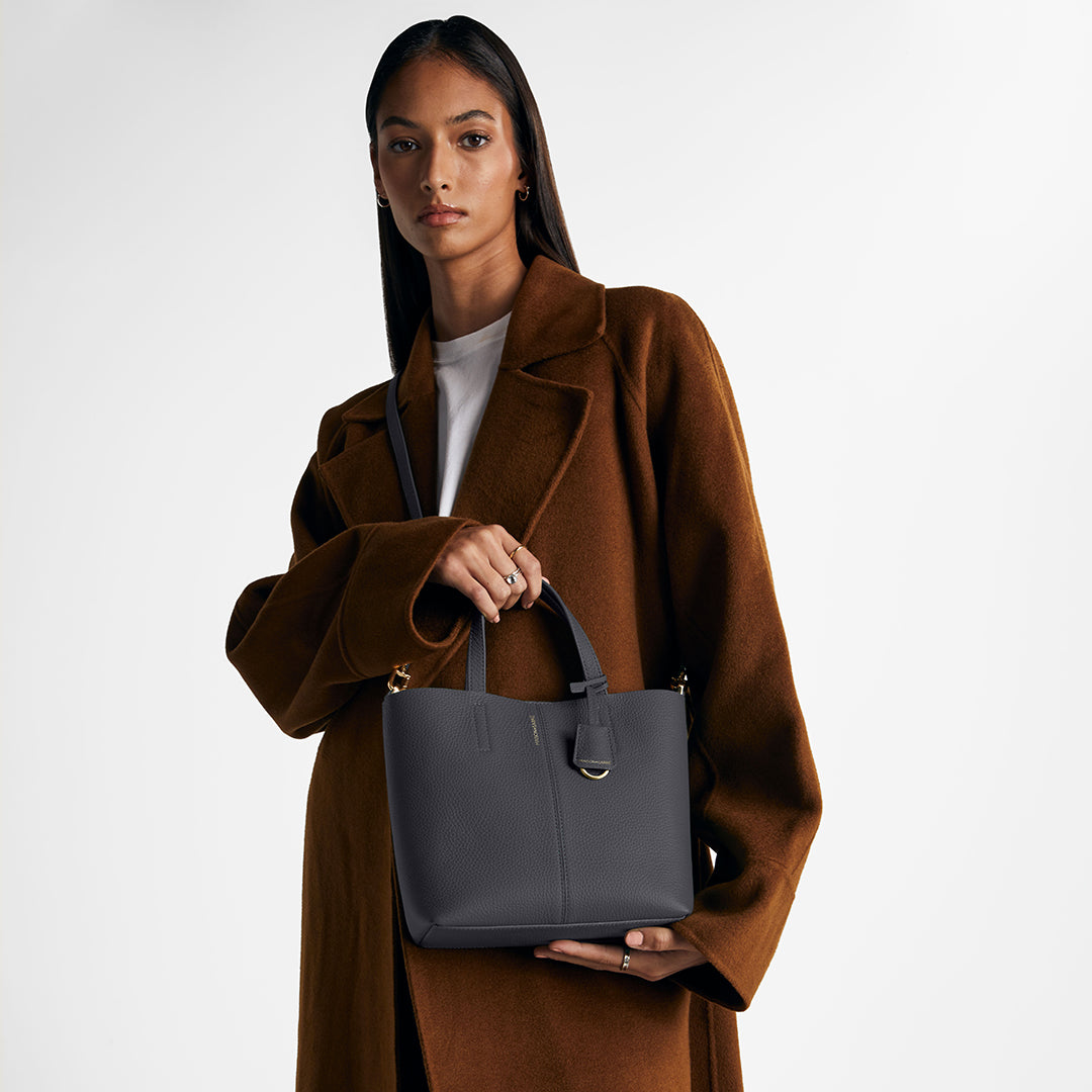 Small Soft Tote in Graphite Sky | MAISON de SABRÉ