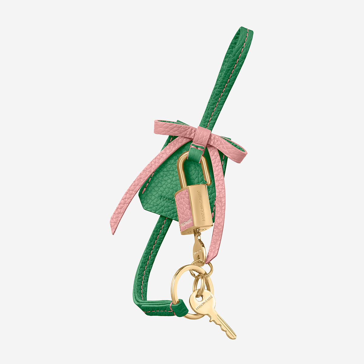 The Bow Padlock Charm - Emerald Lily