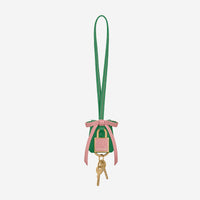The Bow Padlock Charm - Emerald Lily