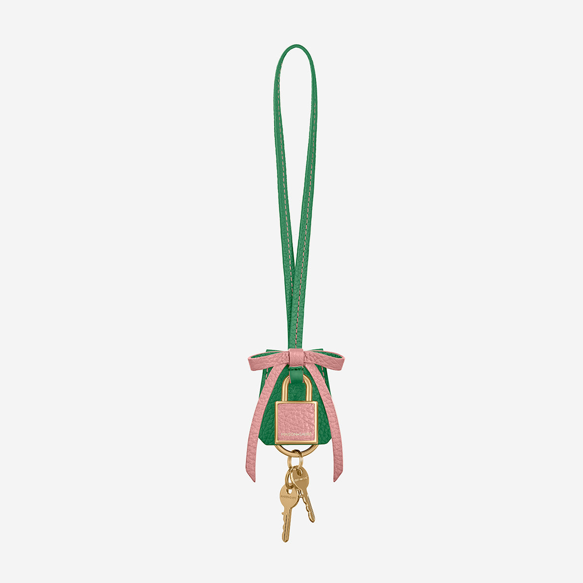 The Bow Padlock Charm - Emerald Lily