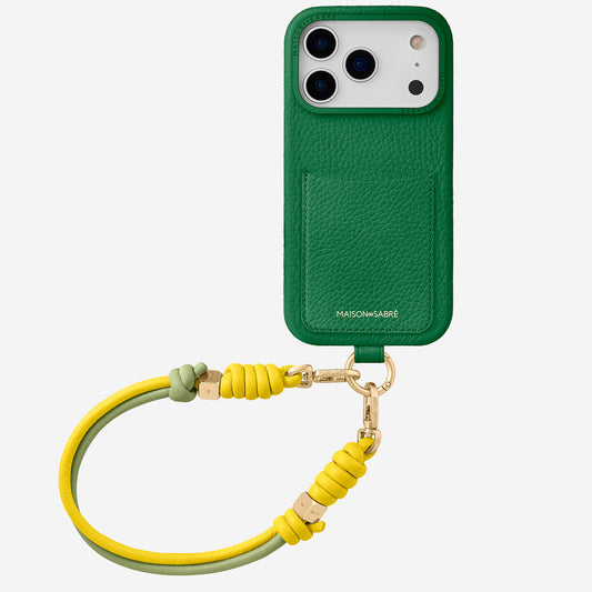 The Twist Phone Case iPhone 18 Pro Max - Emerald Daisy