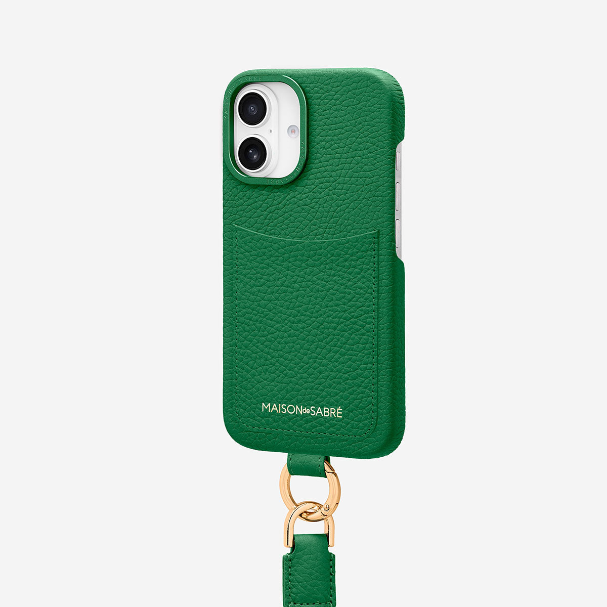 MAISON de SABRE iPhoneケース グリーン Sling Phone Case iPhone 16 in Emerald Green – MAISON de SABRÉ
