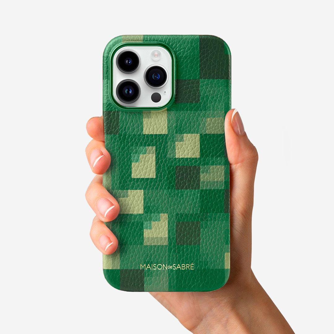 iPhone 15 Pro Case - Pixel Green