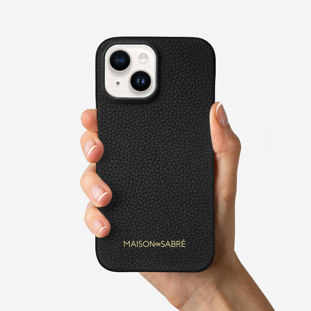 iPhone 15 Case in Black Caviar | MAISON de SABRÉ