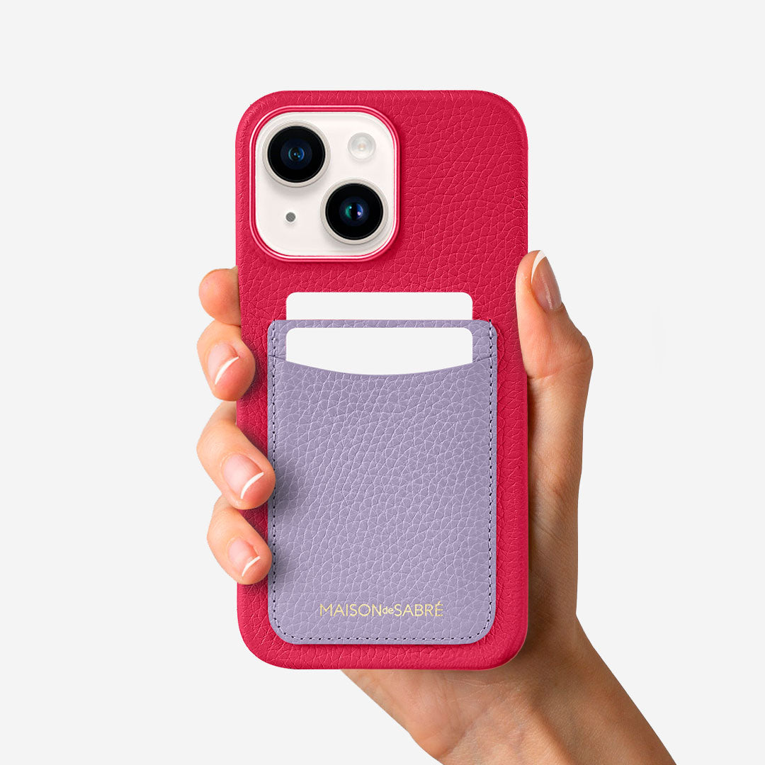 The Card Phone Case iPhone 15 - Fuchsia Lavender