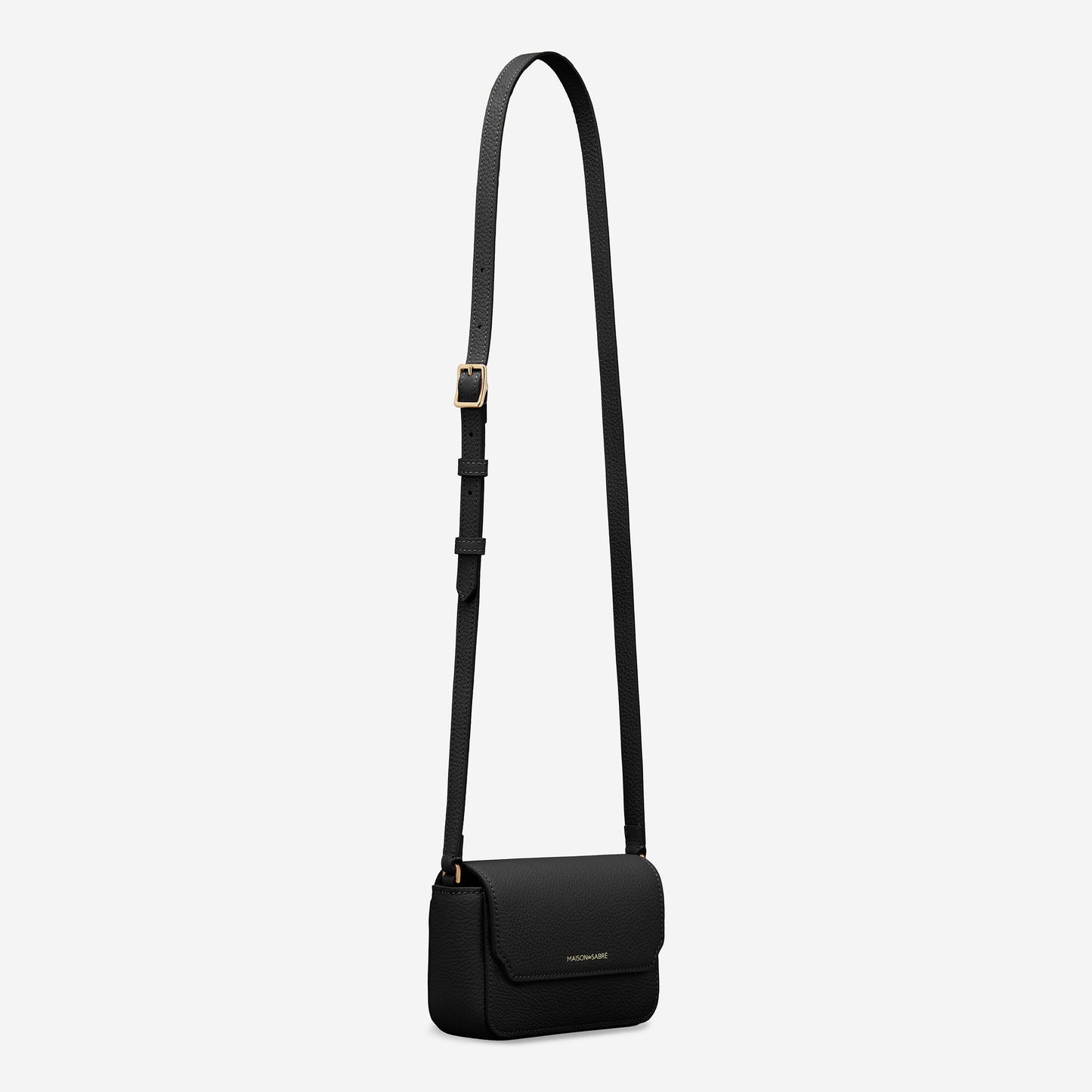 The Micro Flap Bag - Black Caviar