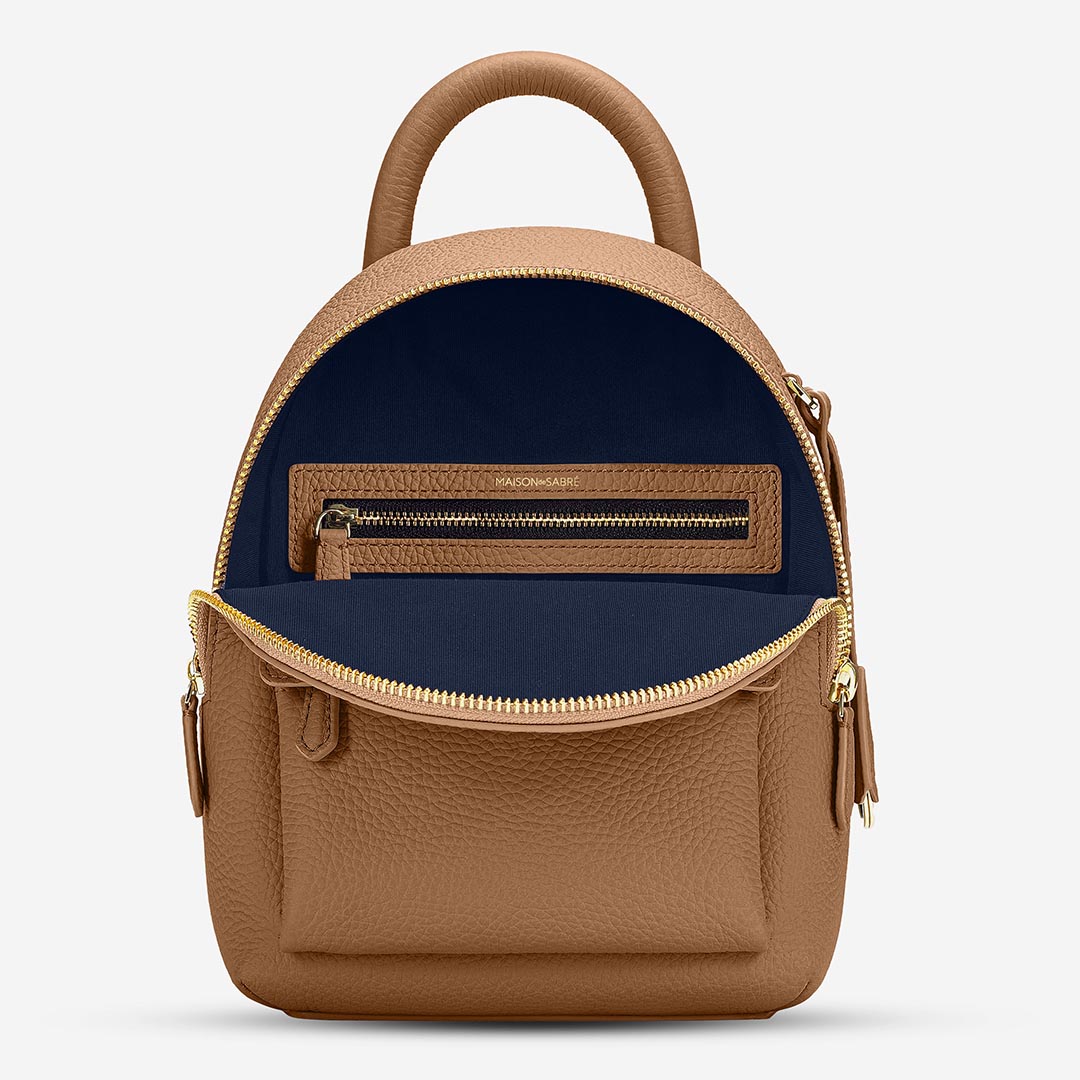 The Mini Backpack - Sandstone Brown – MAISON de SABRÉ