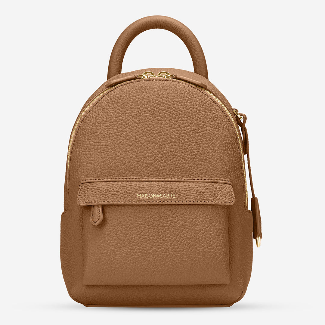 The Mini Backpack - Sandstone Brown