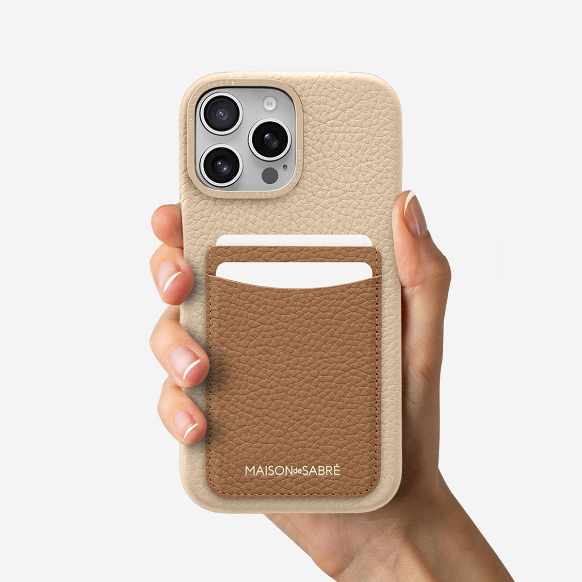 The Card Phone Case iPhone 16 Pro - Sandstone Nude